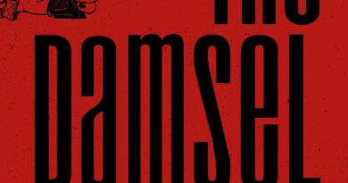 the damsel by david dixon book cover pistol on red background